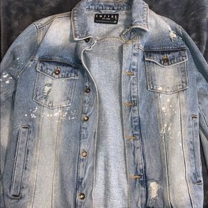 zumiez denim distressed jean jacket